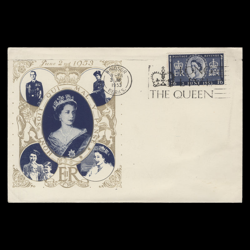 Great Britain 1953 (FDC) 1s6d Coronation, WINDSOR