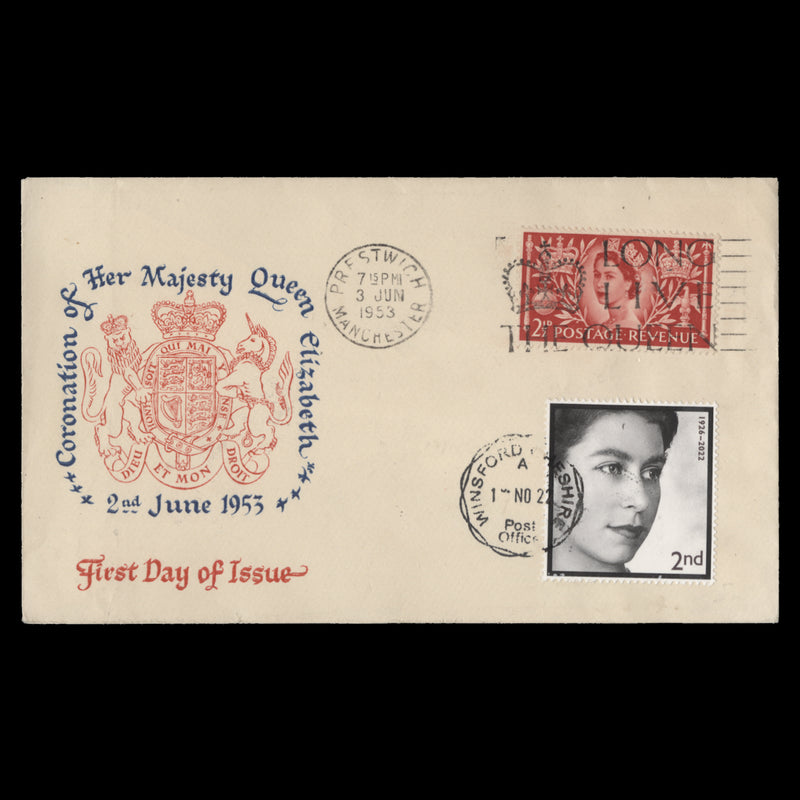 Great Britain 1953 Coronation/2022 Commemoration double-dated first day cover