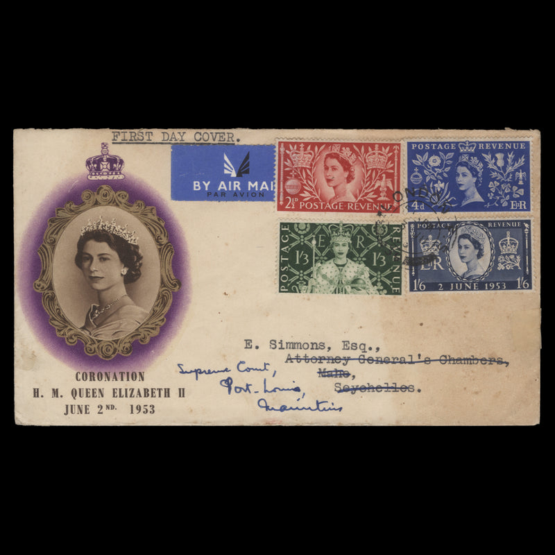 Great Britain 1953 Coronation first day cover, LONDON FS