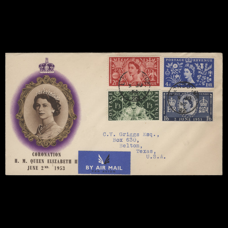 Great Britain 1953 Coronation first day cover, LONDON WC