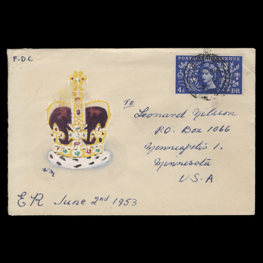 Great Britain 1953 Coronation first day cover, ALDERSHOT