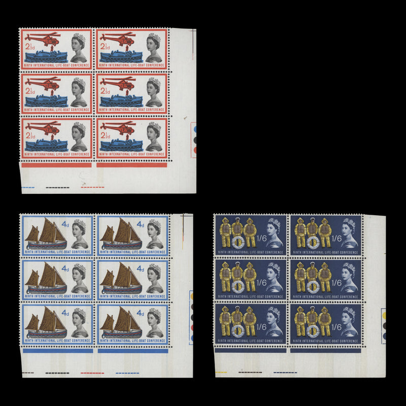 Great Britain 1963 (MNH) Lifeboat Conference phosphor traffic light blocks