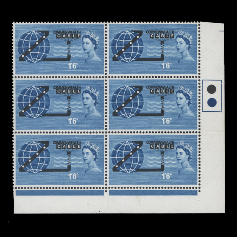 Great Britain 1963 (MNH) 1s6d COMPAC ordinary traffic light block
