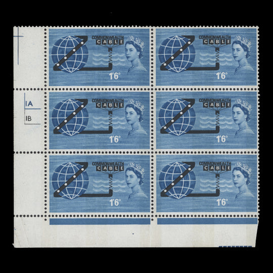 Great Britain 1963 (MLH) 1s6d COMPAC phosphor cylinder block