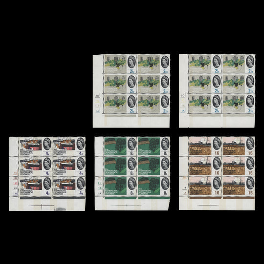 Great Britain 1964 (MNH) Geographical Congress phosphor cylinder blocks