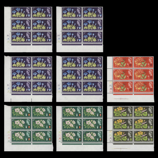Great Britain 1964 (MNH) Botanical Congress ordinary cylinder blocks