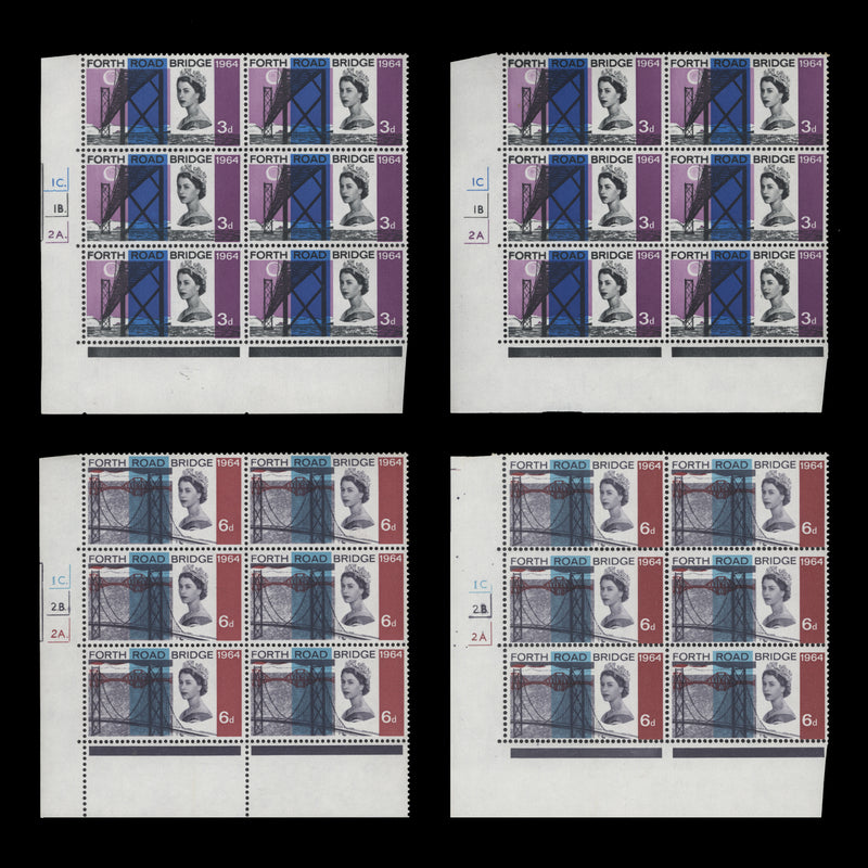 Great Britain 1964 (MNH) Forth Road Bridge ordinary cylinder blocks