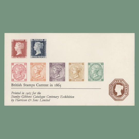 Great Britain 1965 Stanley Gibbons Catalogue Centenary Exhibition presentation card