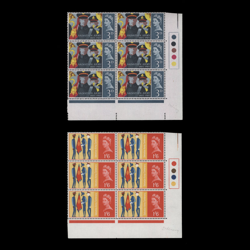 Great Britain 1965 (MNH) Salvation Army ordinary traffic light blocks