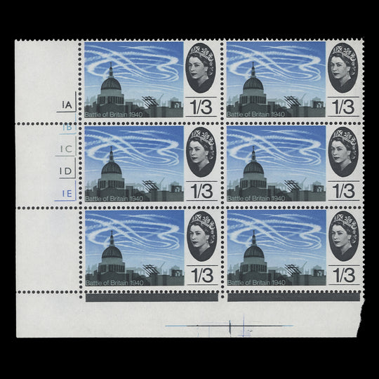 Great Britain 1965 (MNH) 1s3d Battle of Britain ordinary cylinder block