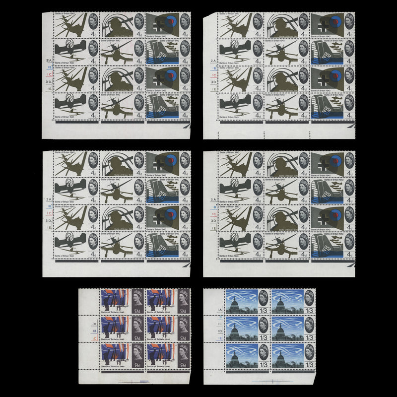 Great Britain 1965 (MNH) Battle of Britain ordinary cylinder blocks