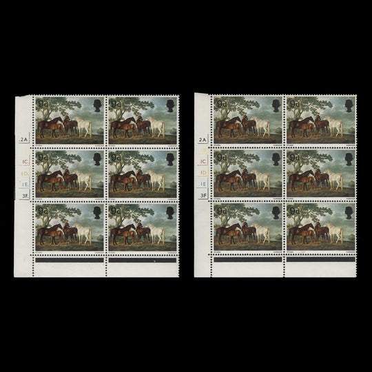 Great Britain 1967 (MNH) 9d British Paintings cylinder blocks