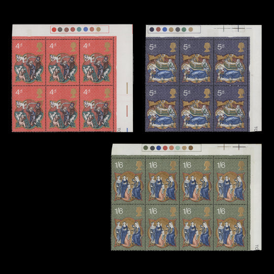 Great Britain 1970 (MNH) Christmas traffic light blocks