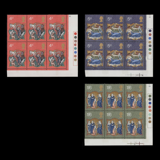 Great Britain 1970 (MNH) Christmas traffic light blocks