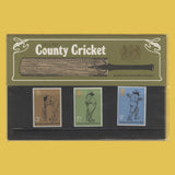 Great Britain 1973 County Cricket presentation pack with German insert
