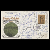 Great Britain 1973 County Cricket first day cover signed by 38 cricketers