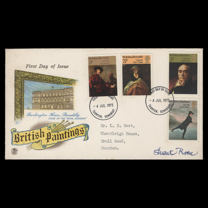 Great Britain 1973 British Paintings first day cover signed by Stuart Rose