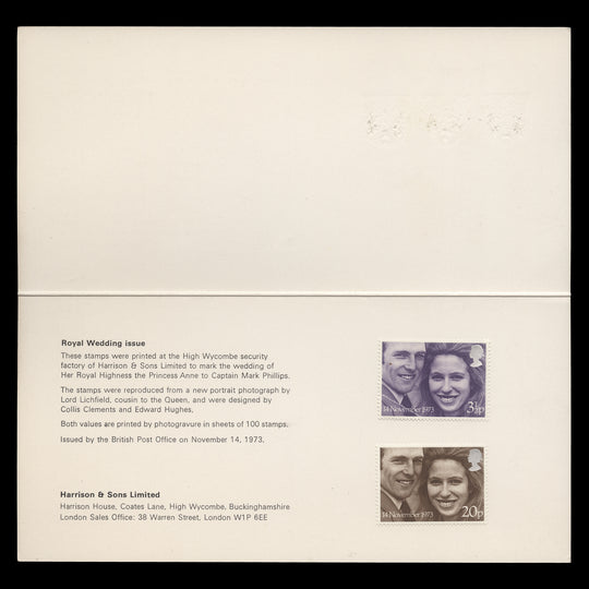 Great Britain 1973 Royal Wedding presentation folder