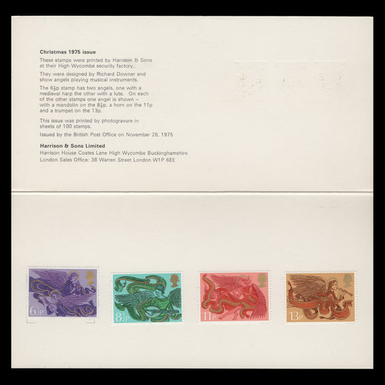 Great Britain 1975 Christmas presentation folder