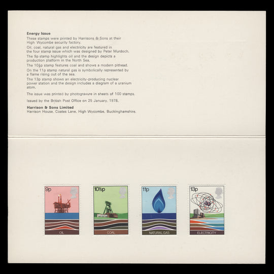 Great Britain 1978 Energy Resources presentation folder