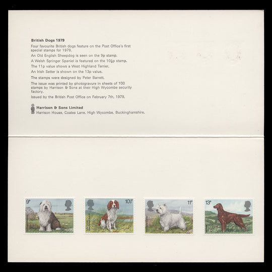 Great Britain 1979 British Dogs presentation folder