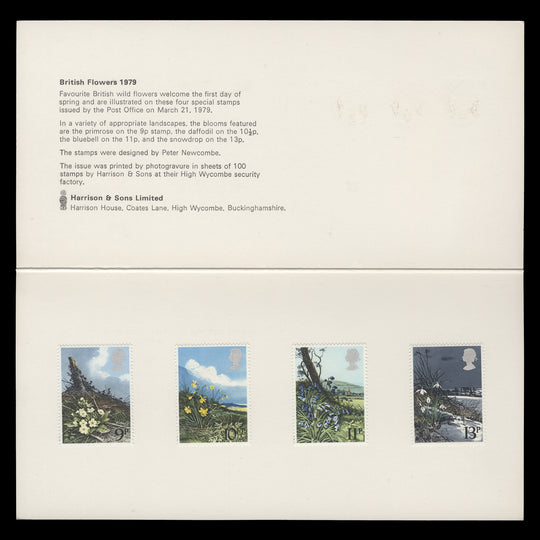 Great Britain 1979 Spring Wild Flowers presentation folder