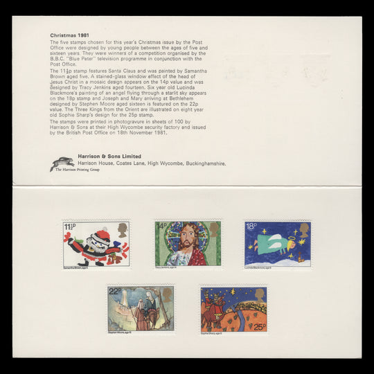 Great Britain 1981 Christmas presentation folder