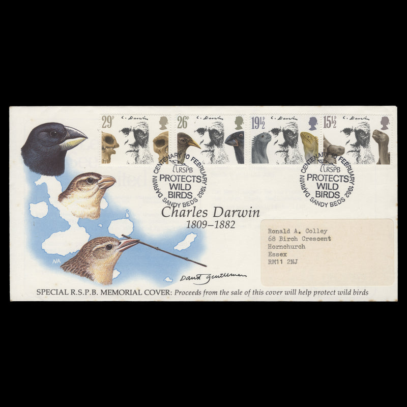 Great Britain 1982 Charles Darwin Centenary first day cover signed by designer