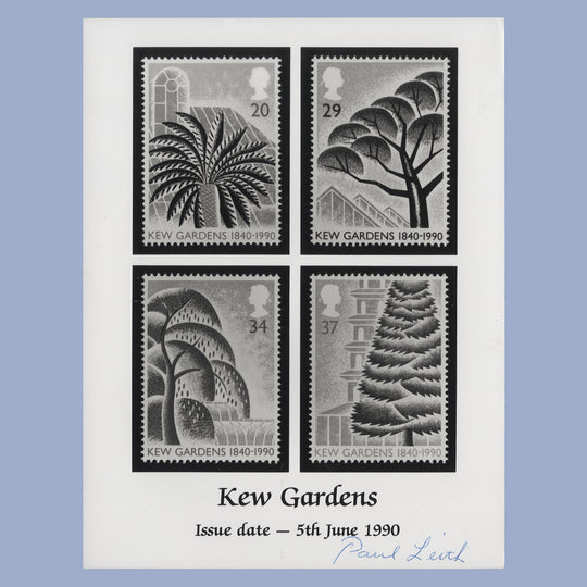 Great Britain 1990 Kew Gardens Anniversary promotional photo signed by Paul Leith