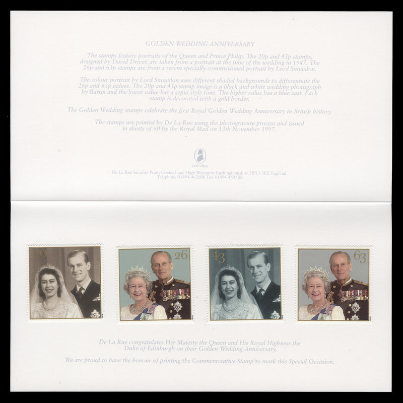 Great Britain 1997 Royal Golden Wedding presentation folder