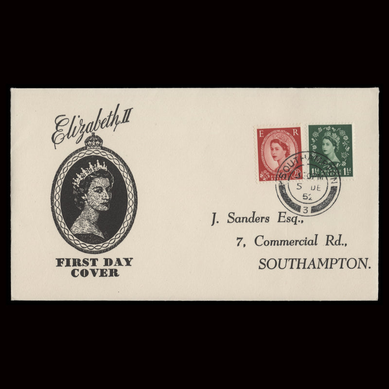 Great Britain 1952 Wilding Definitives first day cover, SOUTHAMPTON