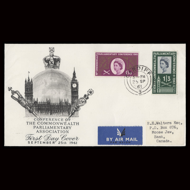 Great Britain 1961 Parliamentary Conference first day cover, CARDIFF