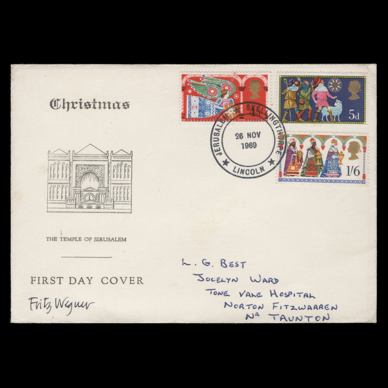 Great Britain 1969 Christmas first day cover signed by designer