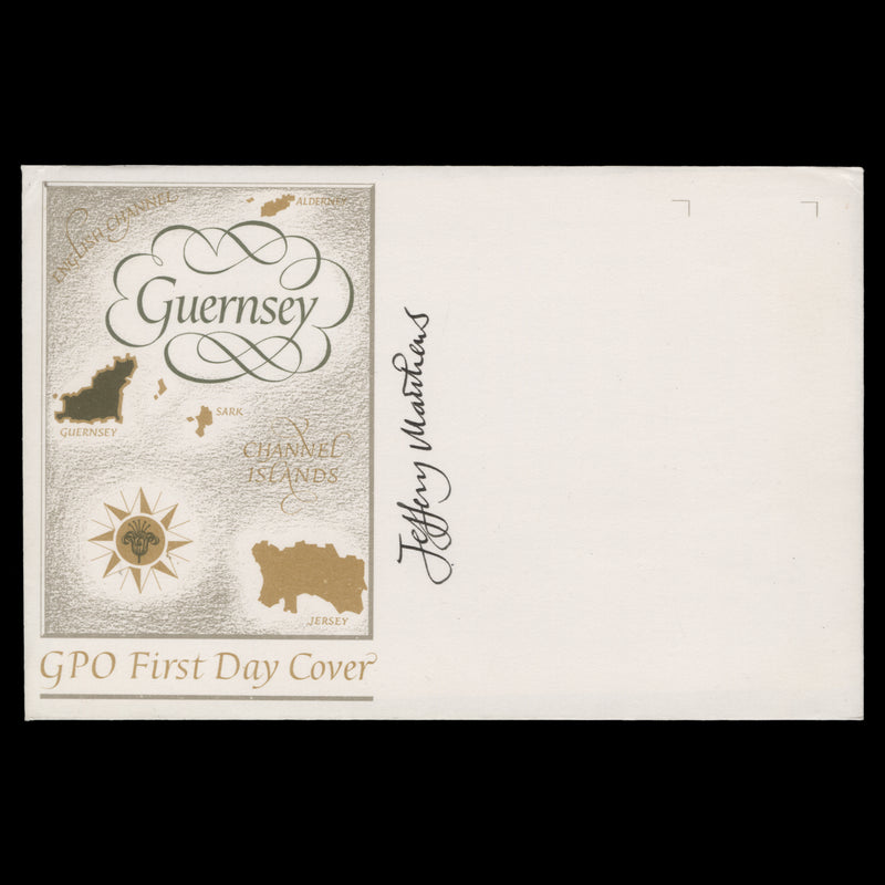 Guernsey 1968 GPO First Day Cover signed by Jeffery Matthews