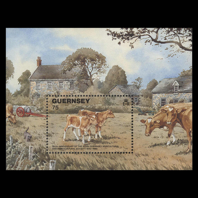 Guernsey 1992 (MNH) 75p Agricultural & Horticultural Society miniature sheet