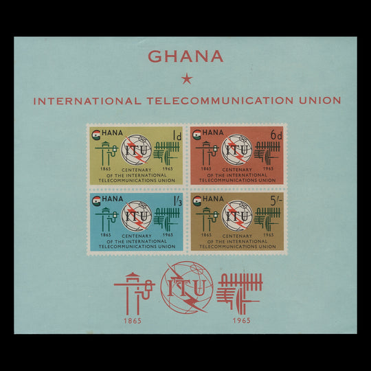 Ghana 1965 (MNH) ITU Centenary miniature sheet