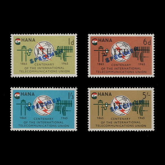 Ghana 1965 (MLH) ITU Centenary SPECIMEN set