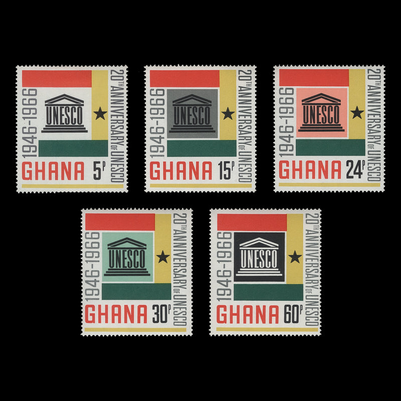 Ghana 1966 (MNH) UNESCO Anniversary set