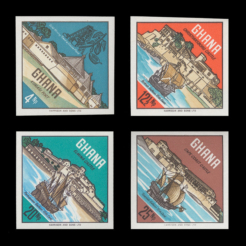 Ghana 1967 (MNH) Castles & Forts imperf set