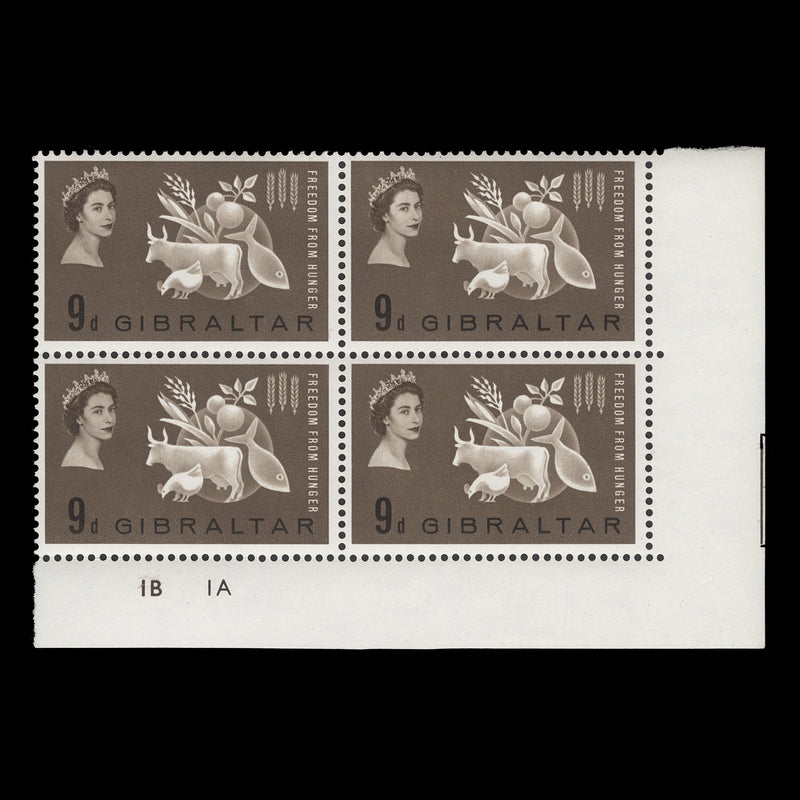 Gibraltar 1963 (MNH) Freedom From Hunger plate block