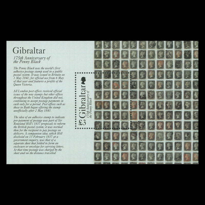 Gibraltar 2015 (MNH) Penny Black Anniversary miniature sheet