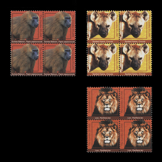 Gambia 2017 (MNH) Wildlife high value definitives blocks