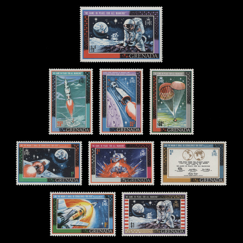 Grenada 1969 (MNH) First Man on the Moon set and miniature sheet