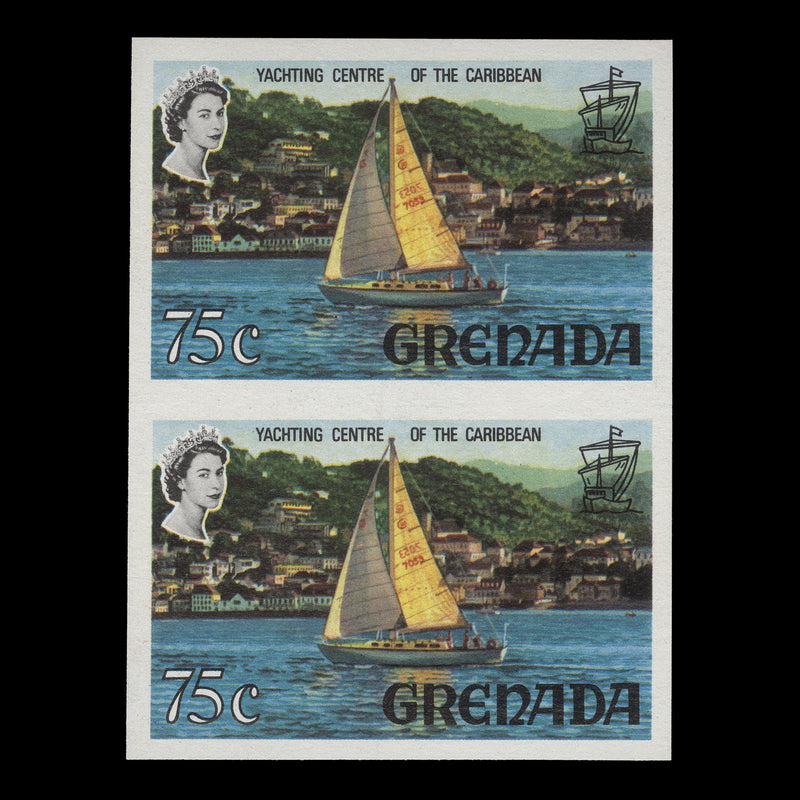 Grenada 1971 Yacht in St George's Harbour imperf proof pair