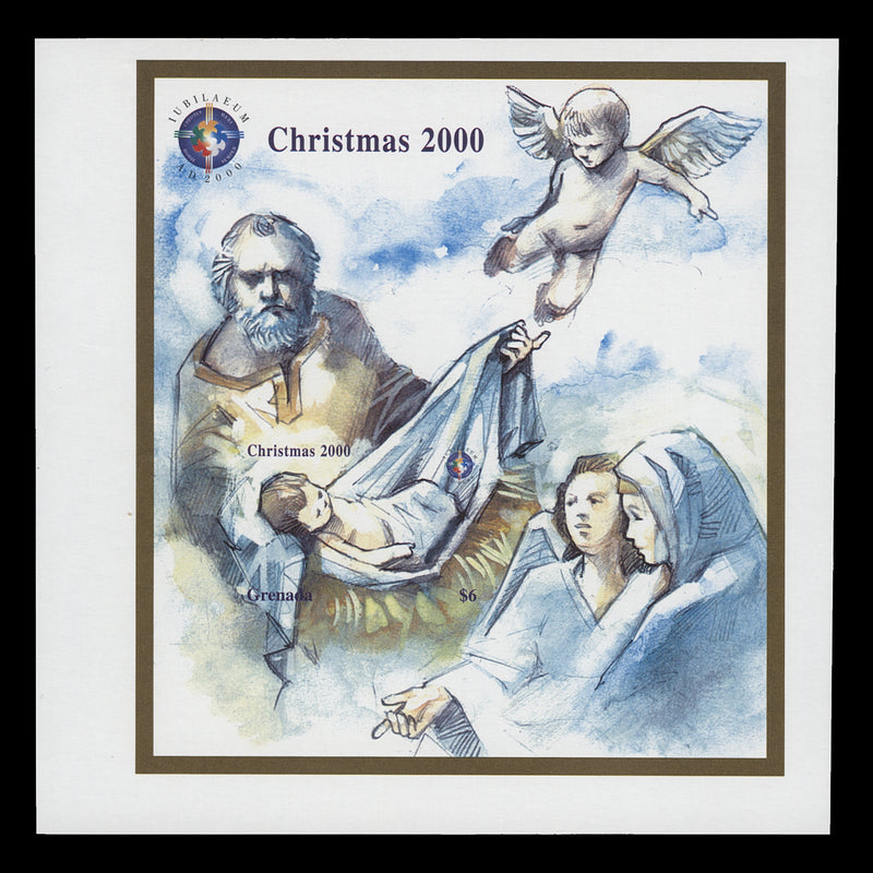 Grenada 2000 Christmas imperf proof miniature sheet
