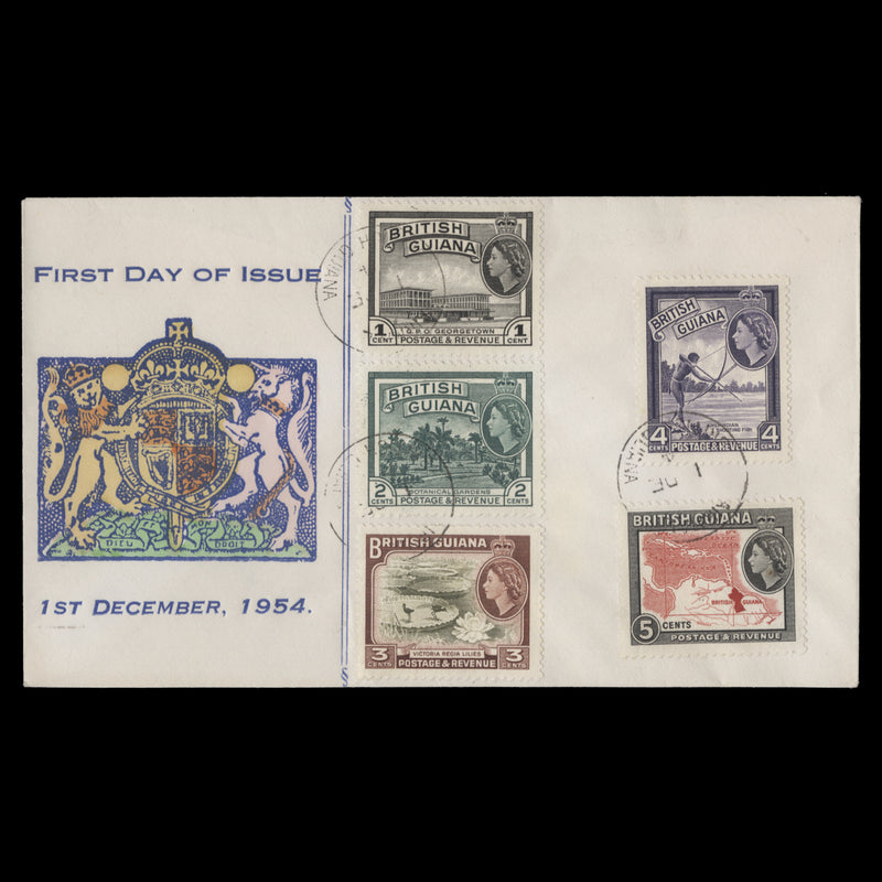 British Guiana 1954 Definitives first day cover