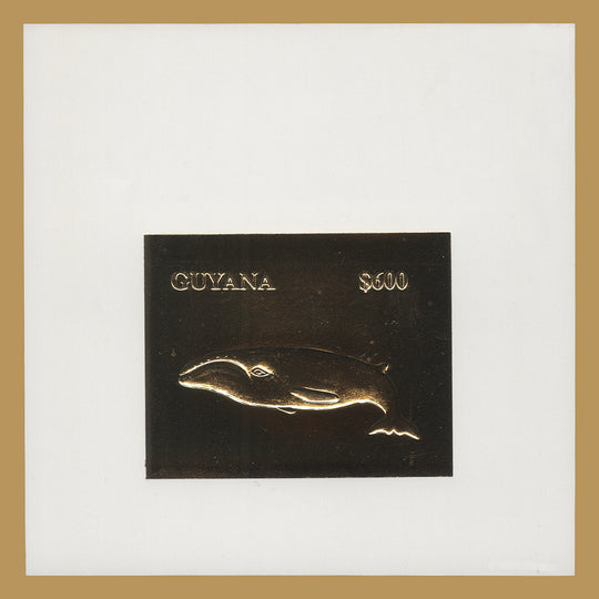 Guyana 1993 (Variety) $600 North Atlantic Right Whale miniature sheet missing green