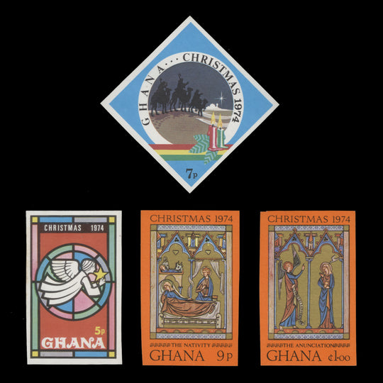 Ghana 1974 (Variety) Christmas imperforate set