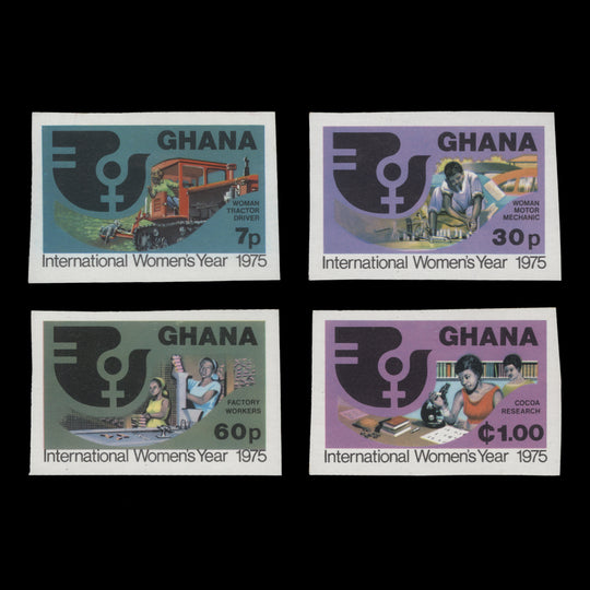 Ghana 1975 (Variety) International Women's Year imperforate set