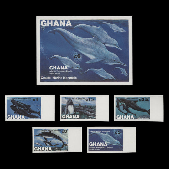 Ghana 1983 Costal Marine Mammals imperforate set and miniature sheet